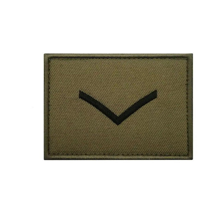 Lance Corporal Embroidery Velcro Backed Morale Patch Khaki Morale