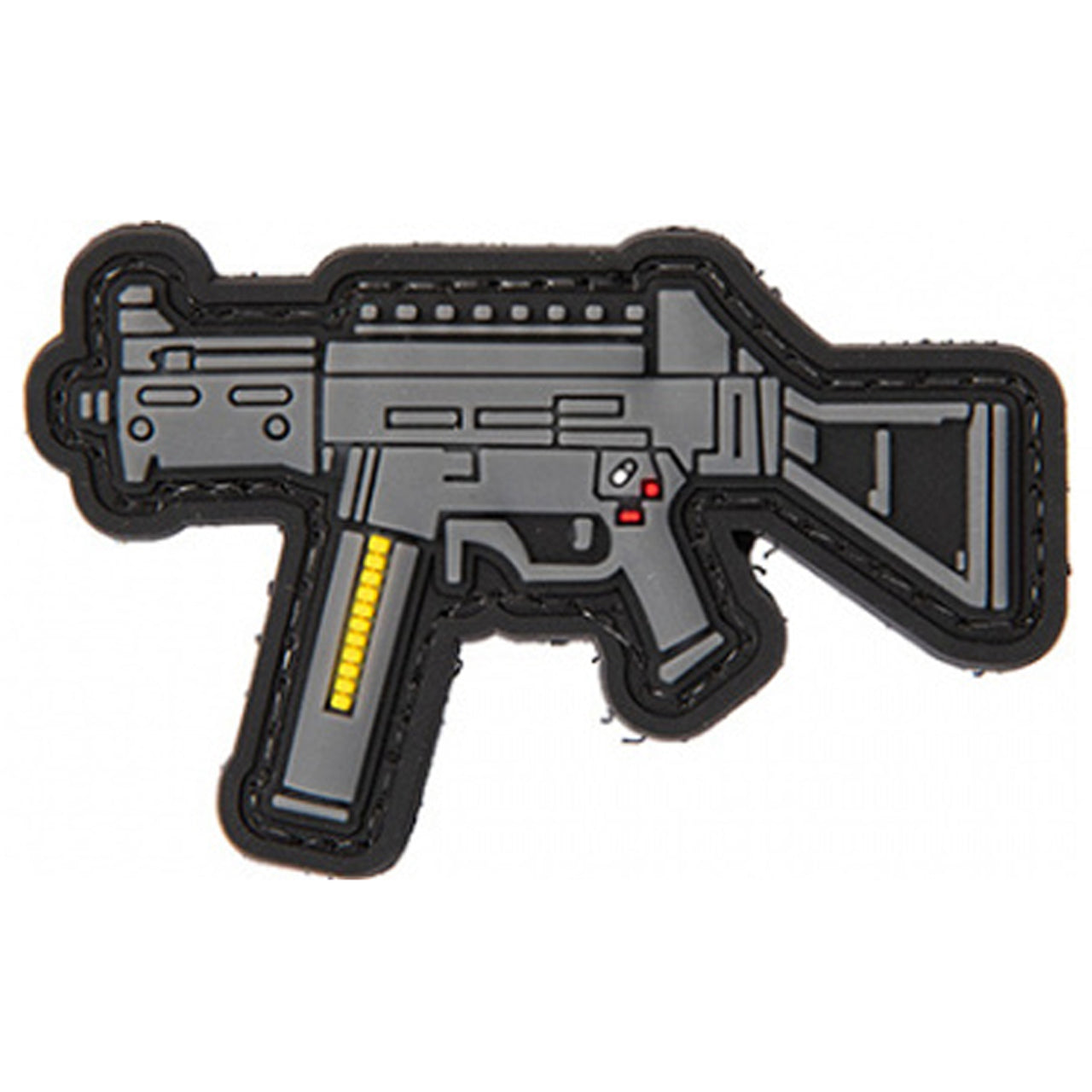 3D PVC Patch UMP45, Velcro backed Badge. Great for attaching to your field gear, jackets, shirts, pants, jeans, hats or even create your own patch board. Size: 7.3x4.7cm