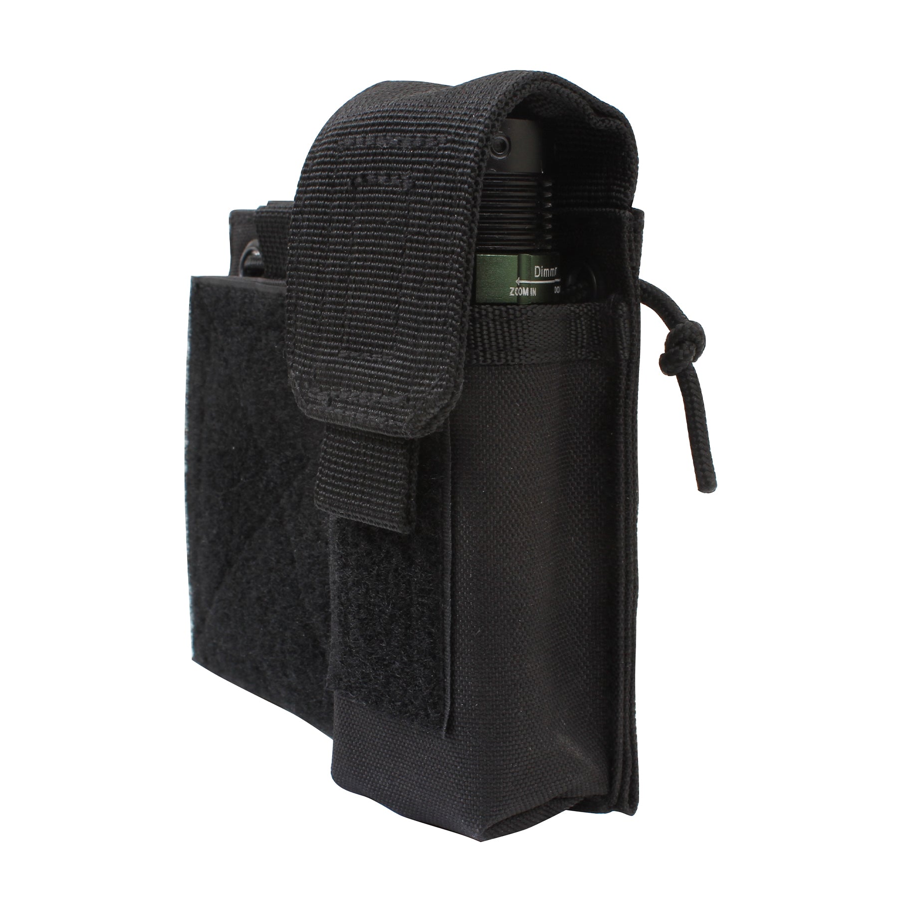 The adaptable single pouch comes with a flap cover, making it suitable for a spare pistol magazine, multitool, or flashlight. The front loop field allows you to attach rank tape, morale or flag patches for a personalized touch. Its MOLLE compatibility means you can seamlessly add it to your plate carrier vest. The bottom grommet drain hole and side D-ring add convenience and functionality to this must-have tactical accessory. www.moralepatches.com.au