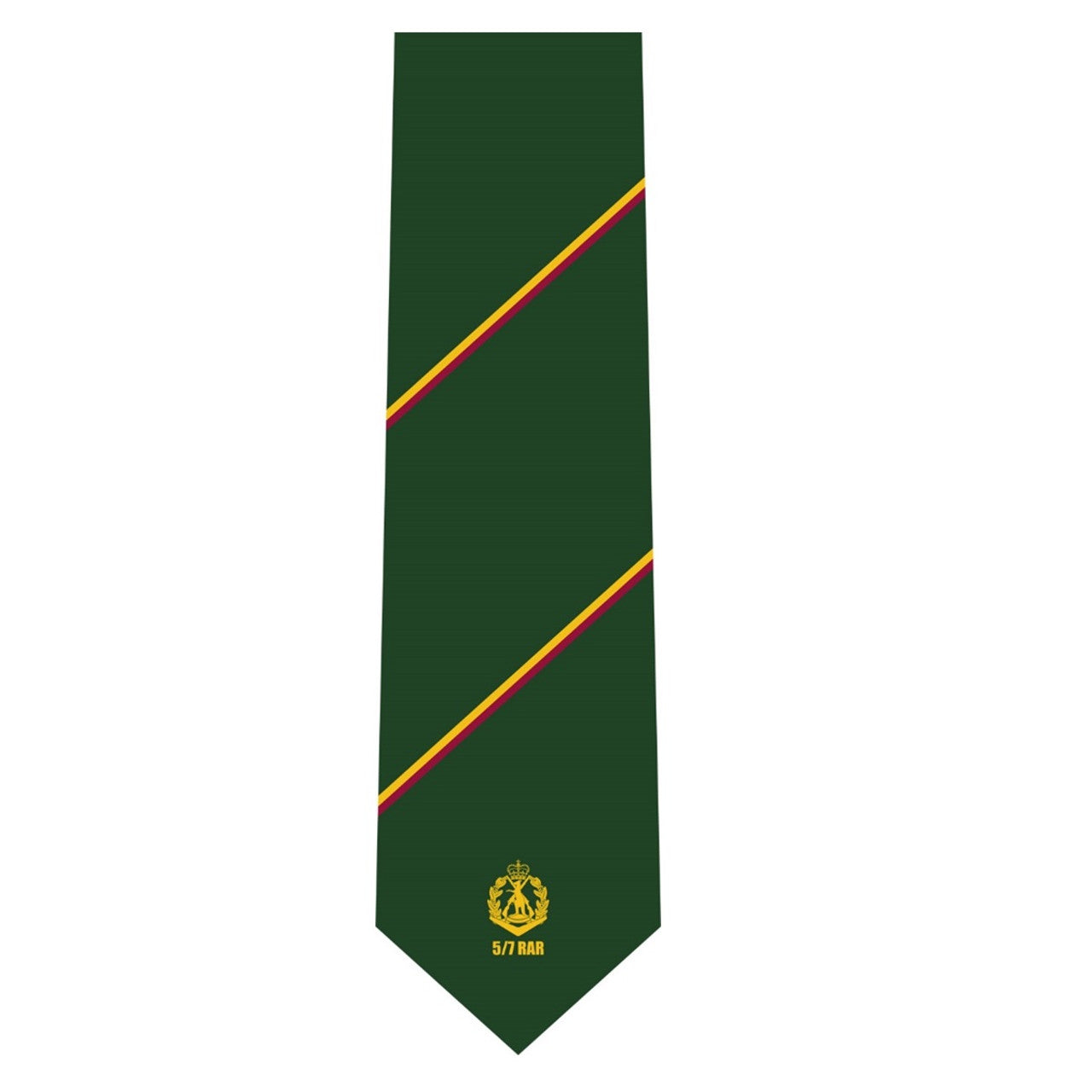 The 5/7 RAR Tie is a must-have accessory for any proud member of the 5/7 Battalion Royal Australian Regiment. Made from high-quality jacquard woven silk, this tie is perfect for commemorating Anzac Day or attending reunions.  www.moralepatches.com.au