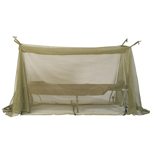 The mosquito netting features reinforced edges and corners with ties with an ultra fine "no-see-um" mesh fabric that will keep the bugs out. Perfect for camping and the outdoors the military issue mosquito netting fits over cots and pup tents, it can also double as a hunting blind for concealment. www.moralepatches.com.au