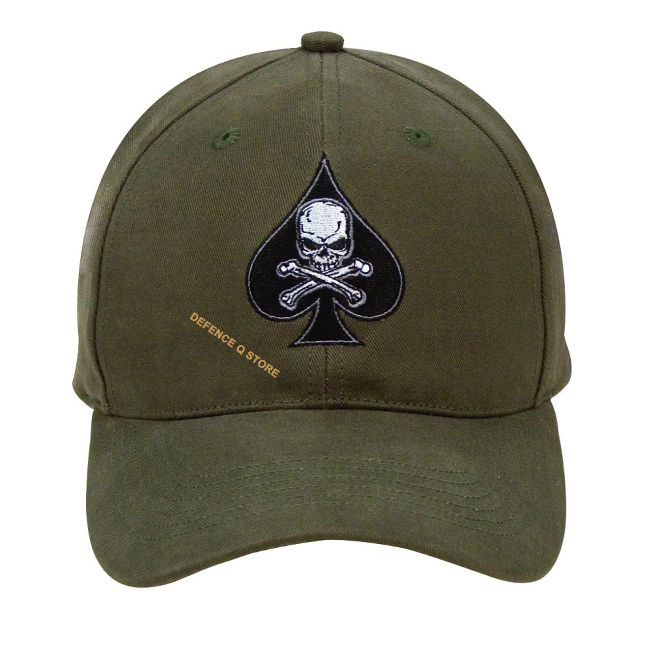 The Black Ink Death Spade Low Profile Insignia Cap showcases the iconic death spade design, famously used during the Vietnam War www.moralepatches.com.au