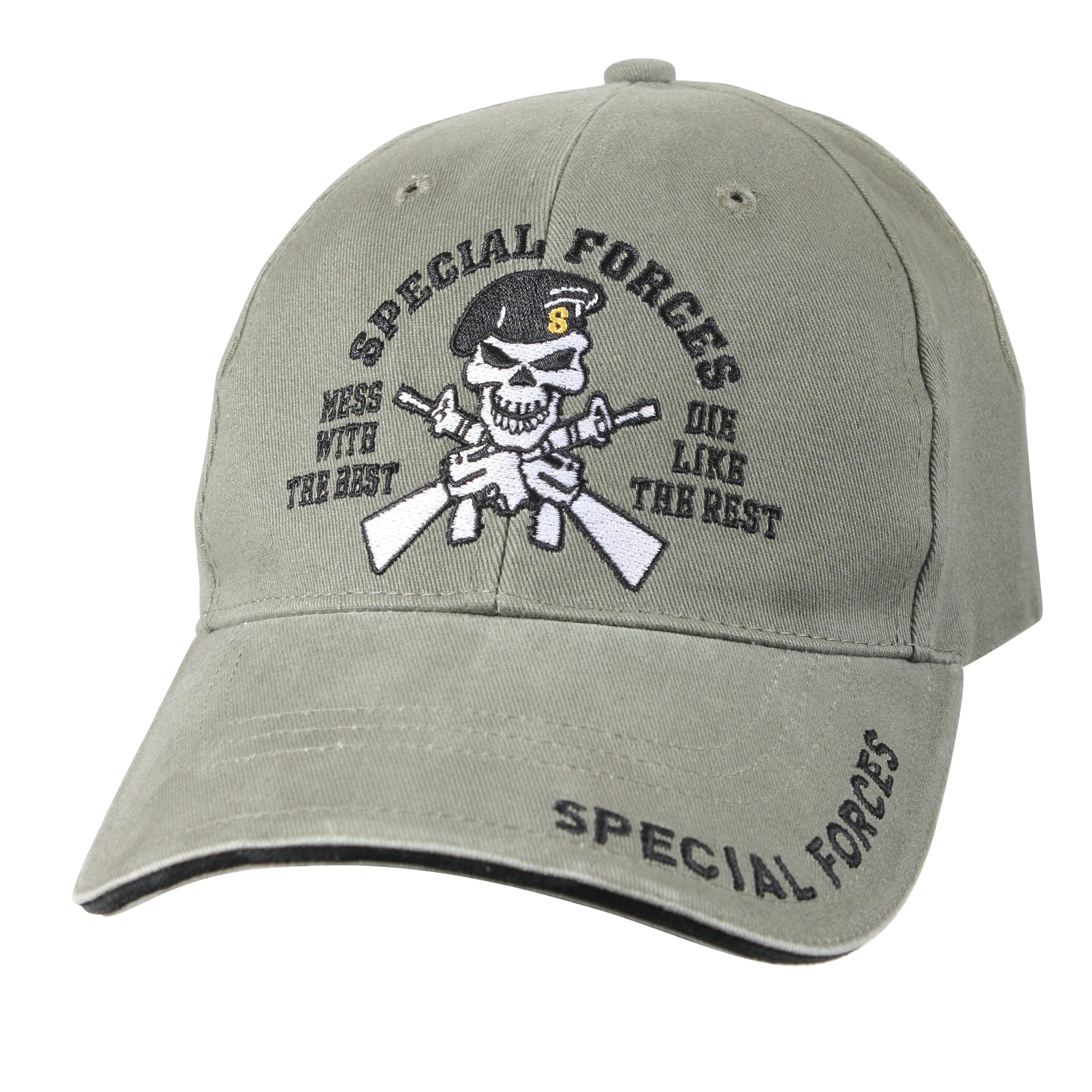 The Special Forces Low Profile Cap is made with 100% brushed cotton twill, showcasing an intricately embroidered Special Forces design on the front panel. www.moralepatches.com.au