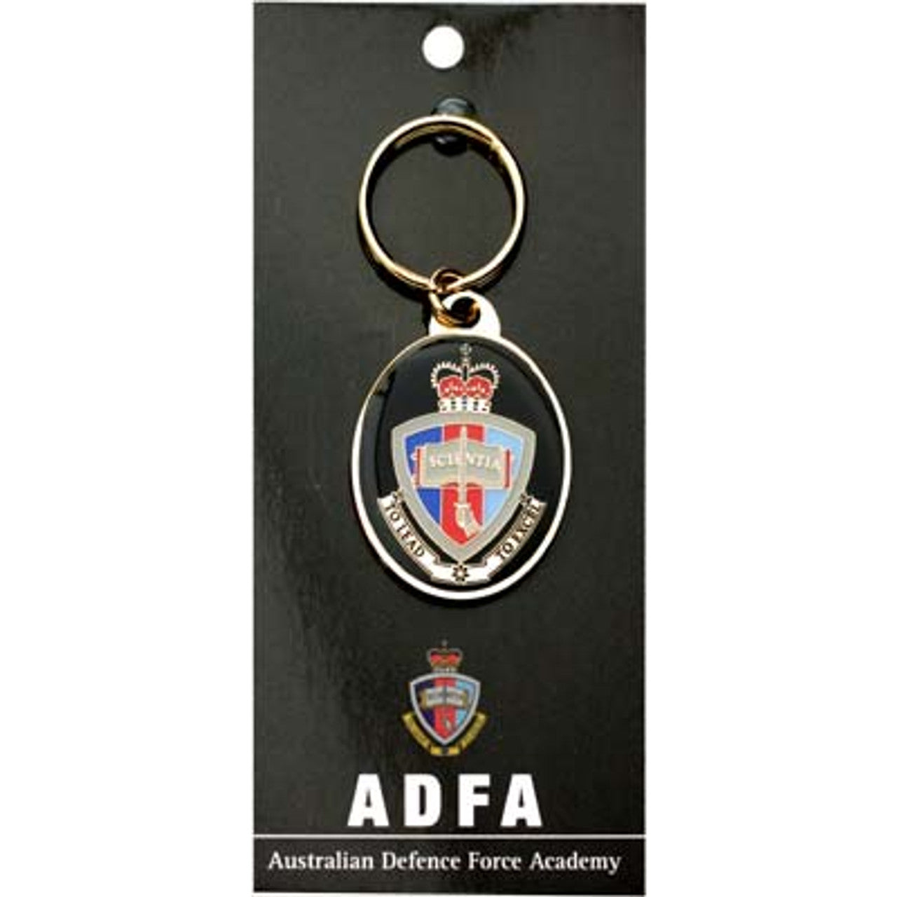 Get your hands on the ADFA Key Ring from the experts at tactical! This stunning, gold-plated key ring, measuring 40mm, will not only keep your keys in order but also spark conversations. www.moralepatches.com.au