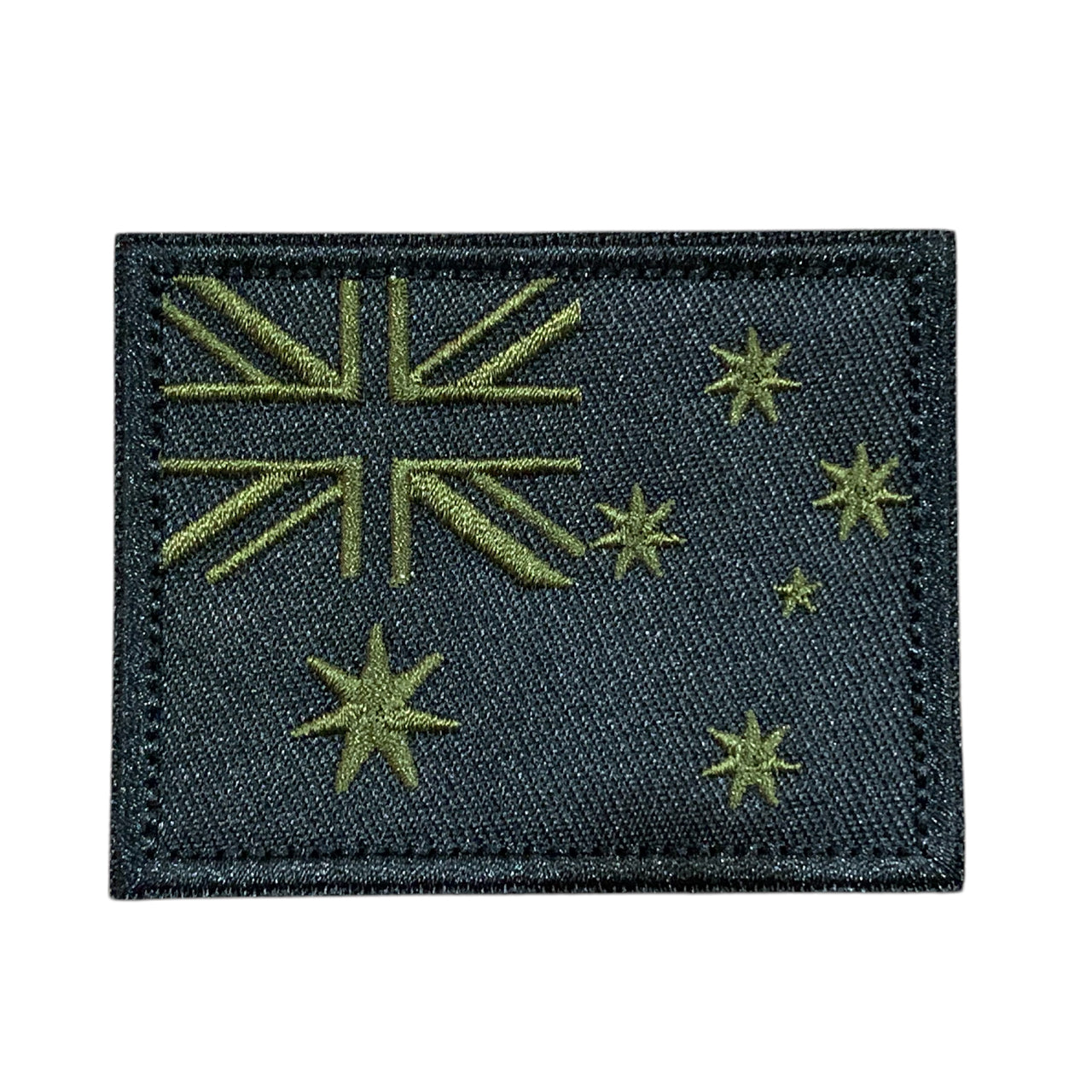 Elevate your style with the ANF Australian Flag Green/Black Embroidered Patch, featuring a convenient Velcro backing and measuring at 7cm x 5.5cm. Represent your love for Australia with this high-quality patch that will add an instant touch of patriotism to any outfit. Don't miss out on this must-have accessory for all proud Australians! www.moralepatches.com.au