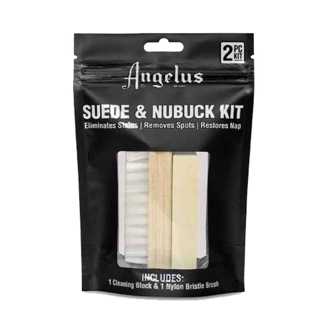 Revive your sneakers with Angelus' top-notch shoe cleaning products! Our specialized set is tailored for all sneaker materials, including suede and nubuck. Remove stains and soil with ease using the Angelus Nubuck &amp; Suede Set. Restore the appearance of your shoes effortlessly without altering colour or texture. This set includes a Suede Eraser and Nylon Brush for ultimate convenience. www.moralepatches.com.au