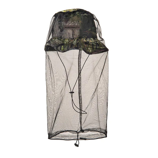 Shield yourself from the sun's harmful UV rays with Austealth Native Camouflage Slouch Hat, complete with Mosquito Net! Featuring Archroma Technology Taslon Nylon, YKK Zips, and adjustable elastic toggles, you'll be safeguarding skin & health with ease! Plus, the enclosed zip pocket house's the mosquito net - for extra comfort! www.moralepatches.com.au