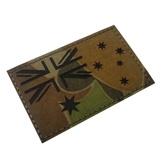 Indulge in the patriotic spirit with this incredible Australian Flag Laser Cut Patch! Made from genuine Coldura material, this hook and loop patch is durable and long-lasting. www.moralepatches.com.au