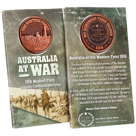 The Spectacular 32mm oxidised brass penny is a remarkable piece of history presented in a blister pack with an information card. This penny commemorates the bravery and sacrifice of the Australian Imperial Force during World War I. www.moralepatches.com.au