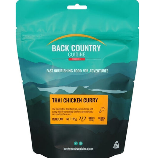 Experience the irresistible flavors of coconut milk and curry in our Back Country Cuisine Freeze Dried Meal Thai Chicken Curry! Packed with freeze-dried chicken, green beans, rice, and cashew nuts, this dish will take your taste buds on a journey to Thailand. www.moralepatches.com.au