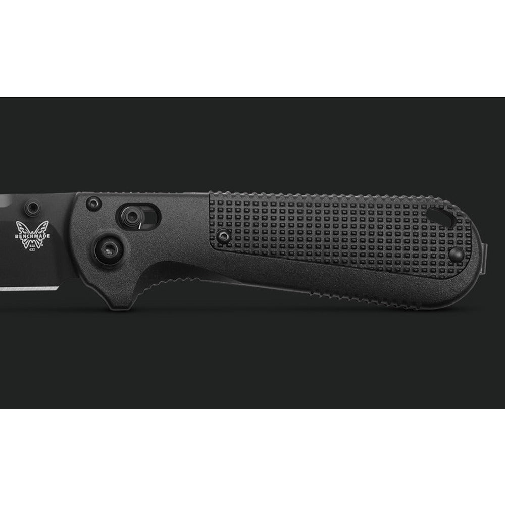 Look no further than the 430BK-02 Redoubt® for all-encompassing preparedness from self defense to hard use utility. The new under-the-radar, all black variant of this robust EDC features tough CPM-D2 blade steel with a Black Cerakote finish and durable Black Grivory® handles with a highly textured pattern for a sure grip with or without gloves. www.moralepatches.com.au