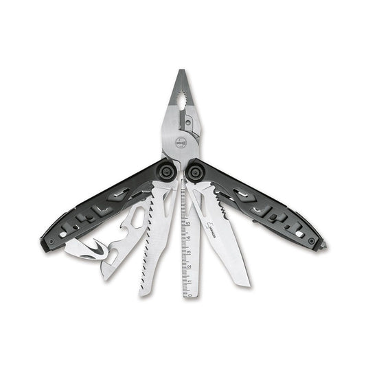 The pliers of the Boker Plus Specialist II offers a reinforced wire cutter and make it a true allrounder. They have the flat gripping surface of long nosed pliers and a so-called burner hole for gripping external hex screws, cap nuts and pipes. www.moralepatches.com.au