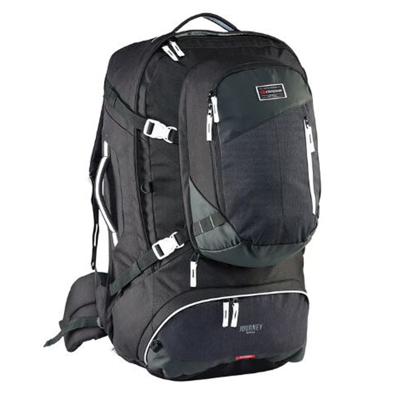 Premium quality travel pack series (65L and 75L sizes available) Detachable zip off style multi-functional daypack is great for day trips or carry-on use Easy to adjust Vantage harness with internal aluminium frame provides great&nbsp;back support and assists load distribution Sternum strap and padded hip belt with lumbar support Concealable harness cover protects the Vantage back system during air/land/sea transit Heavy duty water resistant base panels www.moralepatches.com.au