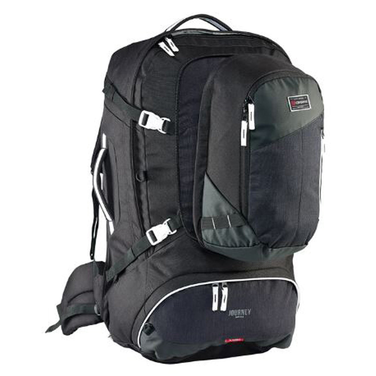 Premium quality travel pack series (65L and 75L sizes available) Detachable zip off style multi-functional daypack is great for day trips or carry-on use Easy to adjust Vantage harness with internal aluminium frame provides great&nbsp;back support and assists load distribution Sternum strap and padded hip belt with lumbar support Concealable harness cover protects the Vantage back system during air/land/sea transit Heavy duty water resistant base panels www.moralepatches.com.au