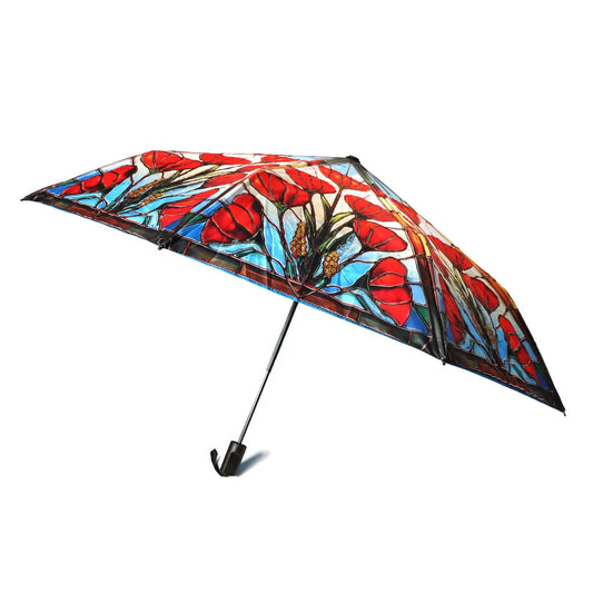 Stay dry and stylish with the Courage, Honour, and Sacrifice Poppy compact umbrella. This lightweight, compact umbrella is the perfect accessory to slip into your handbag, backpack, or car, ensuring you're always prepared for unexpected weather. www.moralepatches.com.au