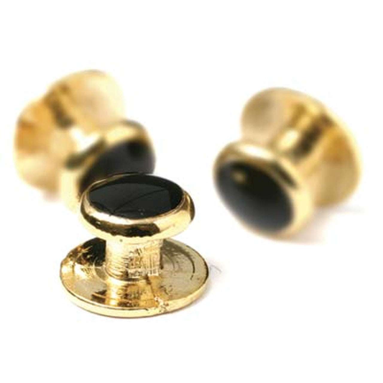 Look sharp and stylish with this set of 3 dress studs. They are perfect for any mess uniform and made with gold and black enamel for a polished look. With these dress studs, you'll be ready for any special event. www.moralepatches.com.au
