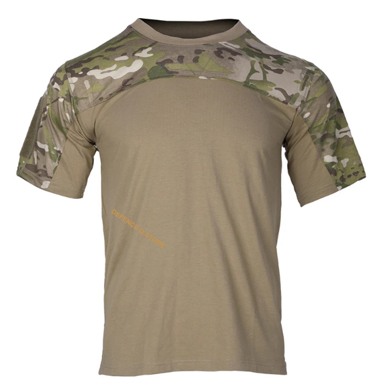 The strong double seam edges and 130g cotton fabric ensure long-lasting wear, while the 165g knitted elastic fabric in tan provides both comfort and flexibility. Perfect for any situation, this shirt is a must-have for those who demand the best in both style and performance. www.moralepatches.com.au