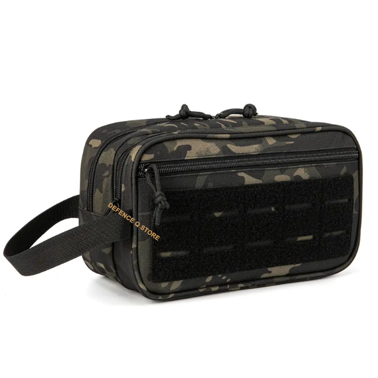 This Toiletry Bag is MOLLE capable and can be used for other gear, it's a must-have for any traveler. With dimensions of 15cm (H) x 26cm (W) x 11cm (D), it's perfect for storing toiletries and accessories. Made from 900D fabric material, it boasts a sleek and durable design. www.moralepatches.com.au