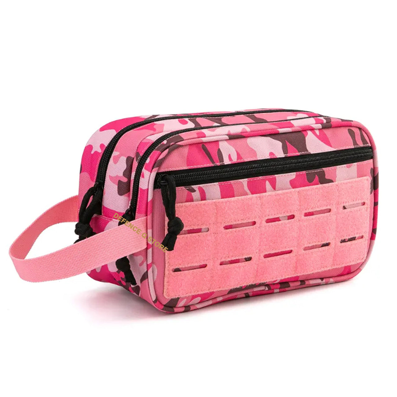 This Toiletry Bag is MOLLE capable and can be used for other gear, it's a must-have for any traveler. With dimensions of 15cm (H) x 26cm (W) x 11cm (D), it's perfect for storing toiletries and accessories. Made from 900D fabric material, it boasts a sleek and durable design. www.moralepatches.com.au