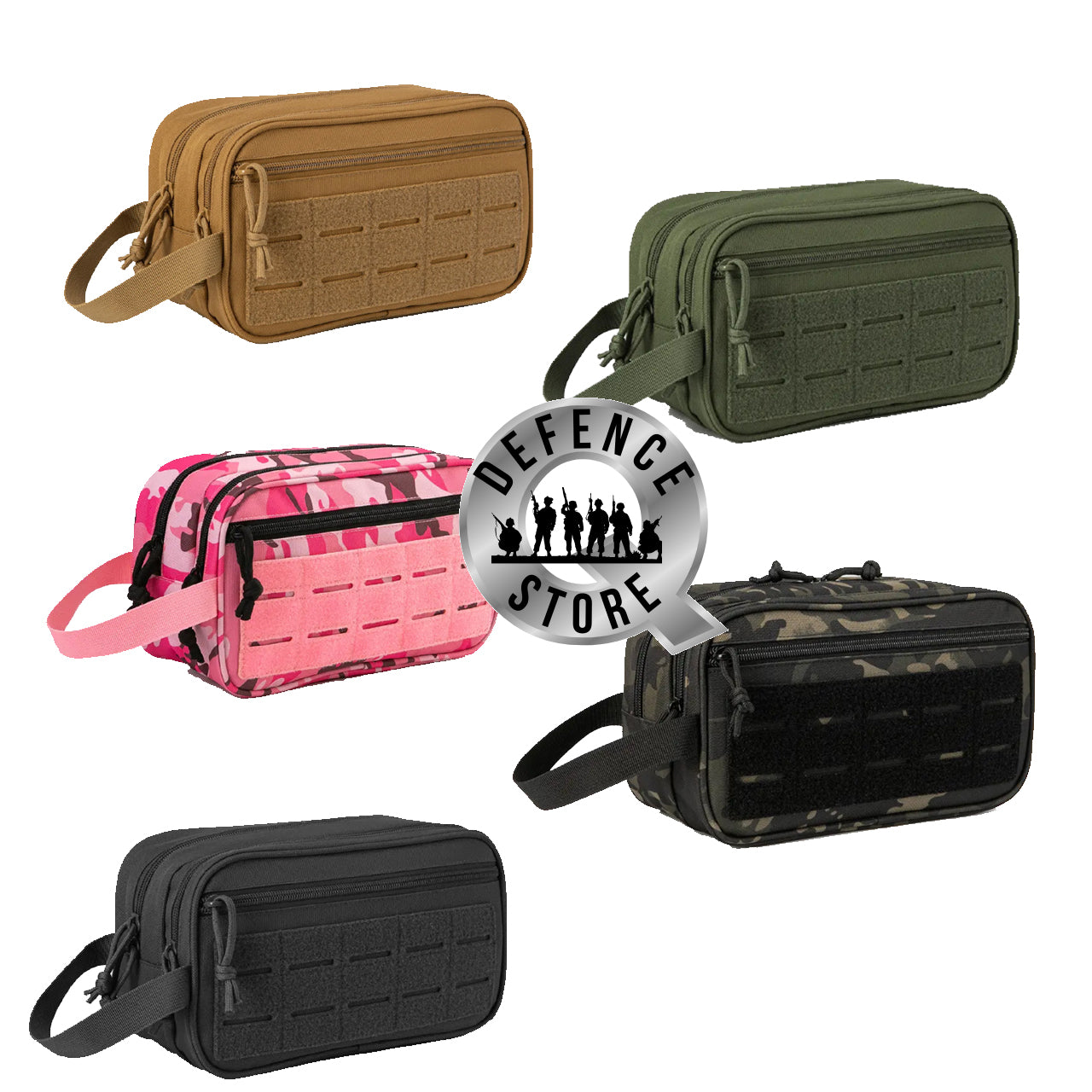 This Toiletry Bag is MOLLE capable and can be used for other gear, it's a must-have for any traveler. With dimensions of 15cm (H) x 26cm (W) x 11cm (D), it's perfect for storing toiletries and accessories. Made from 900D fabric material, it boasts a sleek and durable design. www.moralepatches.com.au