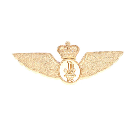 Secure the Fighter Control Officer Gold Badge now and show your flair for excellence! Our large size is ideal for a memorable and sleek look. Instantly ready to adorn any garment, it comes complete with two butterfly clutch pins included. www.moralepatches.com.au