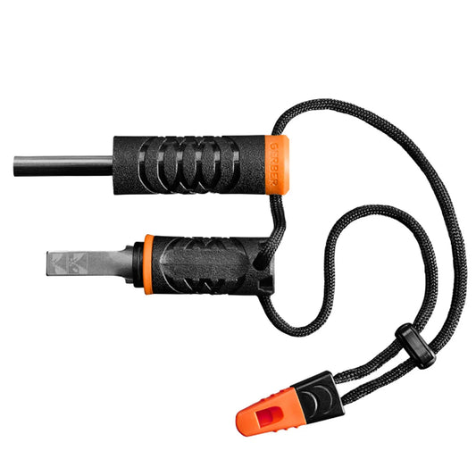 Gerber’s Fire Starter is a compact, packable survival tool that is easily attached to a backpack or keychain with a lanyard, ensuring you are always prepared. With built-in water-resistant tinder storage, an easy to spark ferrocerium rod, a sturdy metal striker, and a 100 decibel emergency whistle, you are ready to take on the wild. www.moralepatches.com.au
