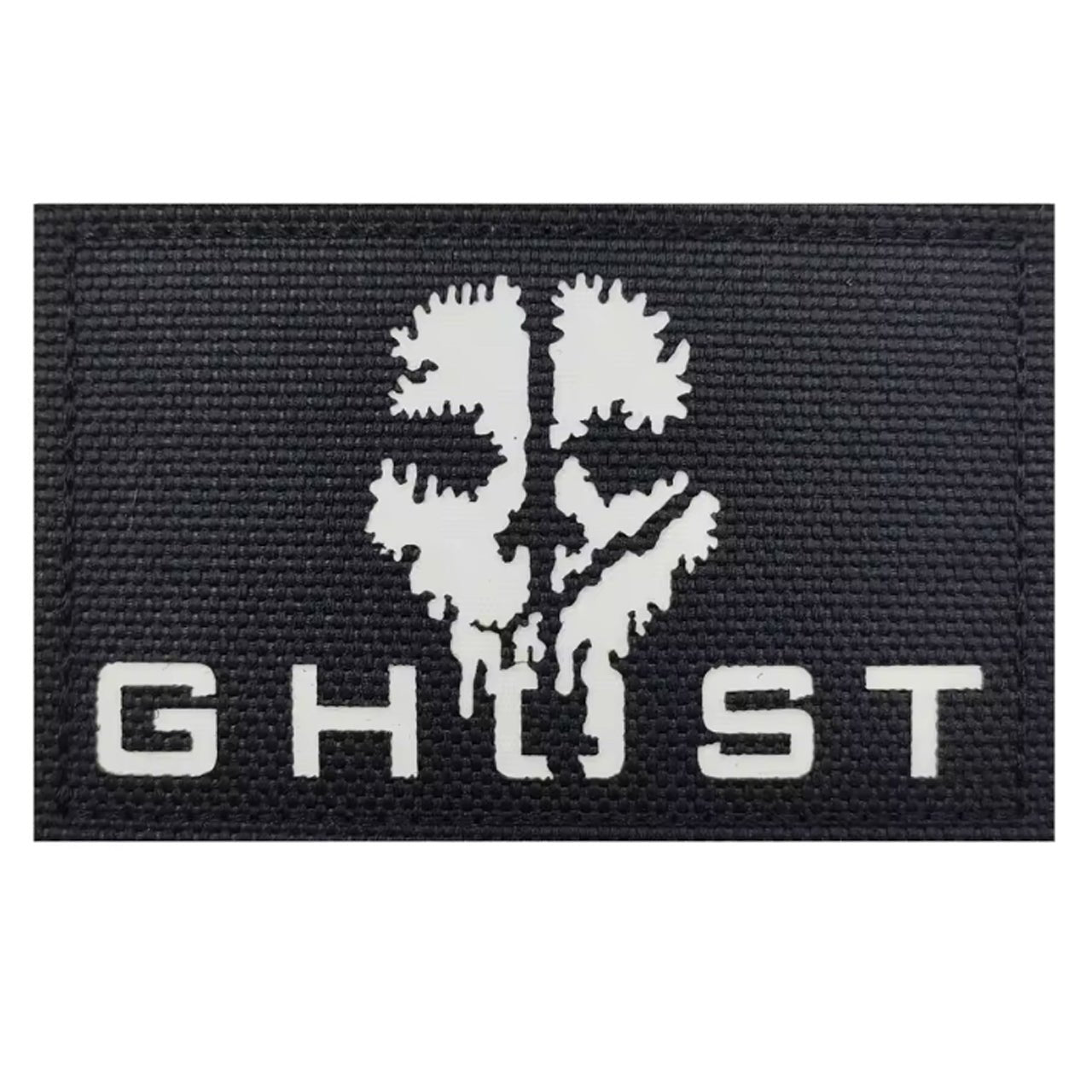 Ghost Tactical Laser Cut Patch Hook & Loop White – Morale Patches Australia