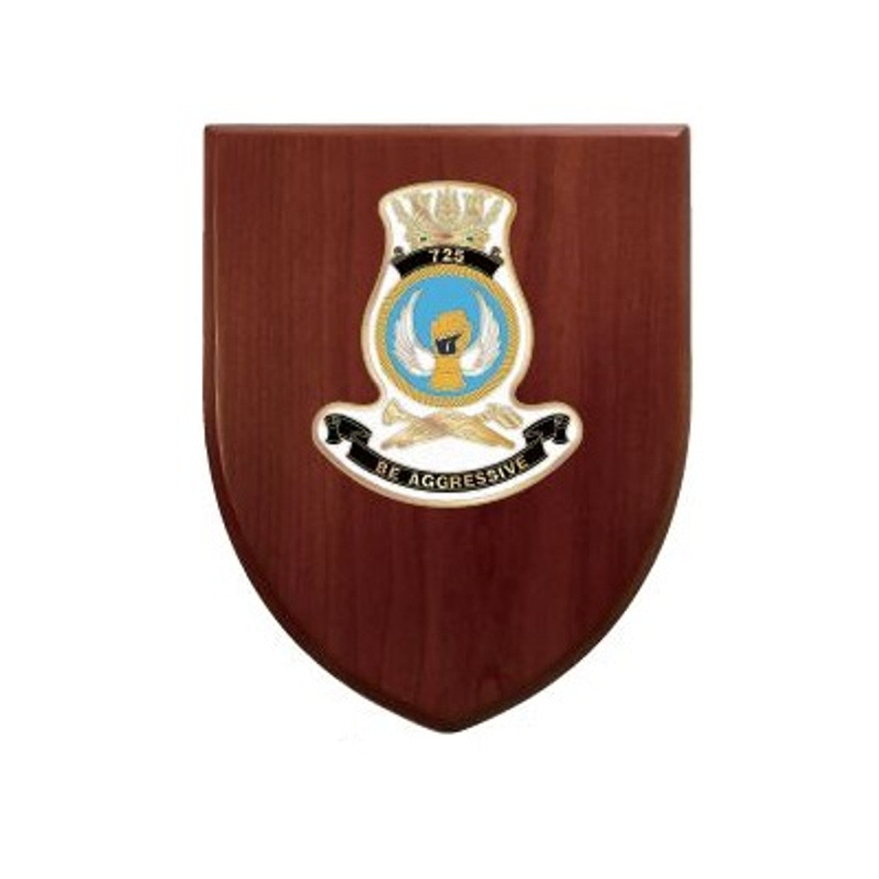 An Exceptional 725 Squadron Plaque is now available for order. This exquisite plaque showcases a stunning 100mm full colour enamel crest, elegantly placed on a 200x160mm timber finish shield. www.moralepatches.com.au