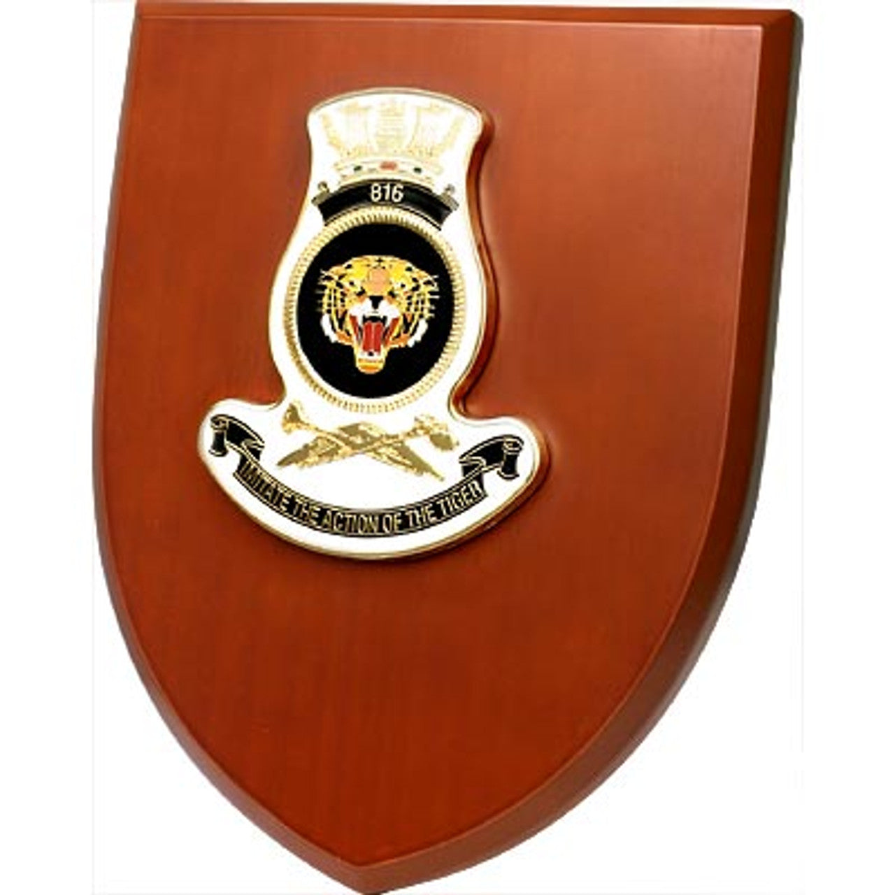 An Exceptional 816 Squadron Plaque is now available for order. This exquisite plaque showcases a stunning 100mm full colour enamel crest, elegantly placed on a 200x160mm timber finish shield. www.moralepatches.com.au