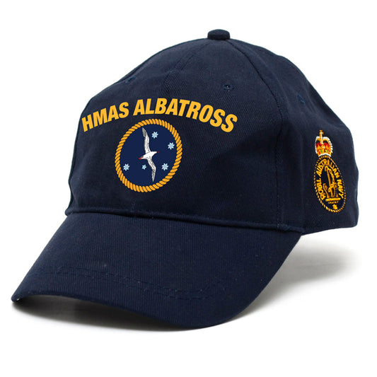 The HMAS Albatross Policy Cap is a must-have for military enthusiasts. Made from high-quality heavy brushed cotton, this cap features the prestigious Navy Ceremonial badge on the left side.  www.moralepatches.com.au