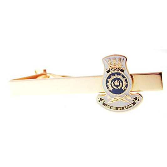 Add a touch of elegance to your look with the HMAS Anzac 20mm enamel tie bar! Crafted with gold-plated material, this gorgeous tie bar is perfect for any work or formal occasion. www.moralepatches.com.au