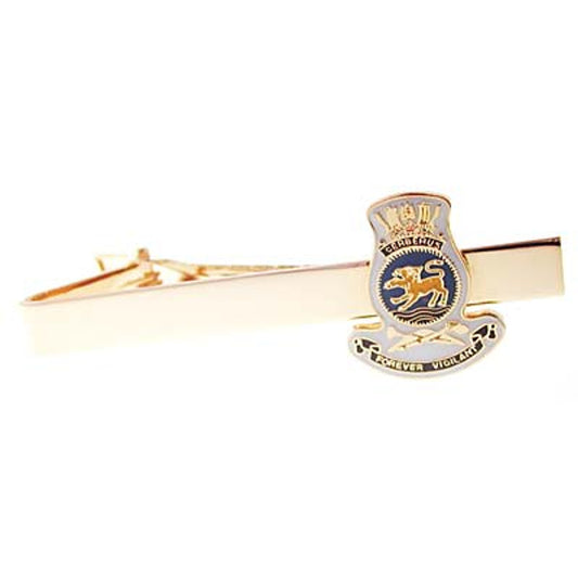 Add a touch of elegance to your look with the HMAS Cerberus 20mm enamel tie bar! Crafted with gold-plated material, this gorgeous tie bar is perfect for any work or formal occasion. www.moralepatches.com.au