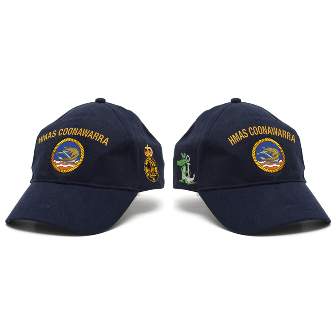 The HMAS Coonawarra Policy Cap is a must-have accessory for military enthusiasts. Made from high-quality heavy brushed cotton, this cap features the prestigious Navy Ceremonial badge on the left side. www.moralepatches.com.au