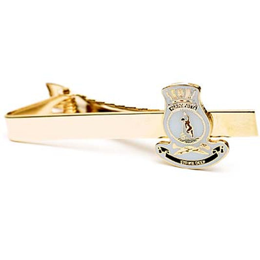 Add a touch of elegance to your look with the HMAS Parramatta 20mm enamel tie bar! Crafted with gold-plated material, this gorgeous tie bar is perfect for any work or formal occasion. www.moralepatches.com.au