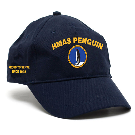 The HMAS Penguin Policy Cap is a must-have accessory for military enthusiasts. Made from high-quality heavy brushed cotton, this cap features the prestigious Navy Ceremonial badge on the left side. With its convenient hook-and-loop adjustment at the back, it can easily fit most head sizes. Show your support for the Navy and order your cap now! www.moralepatches.com.au