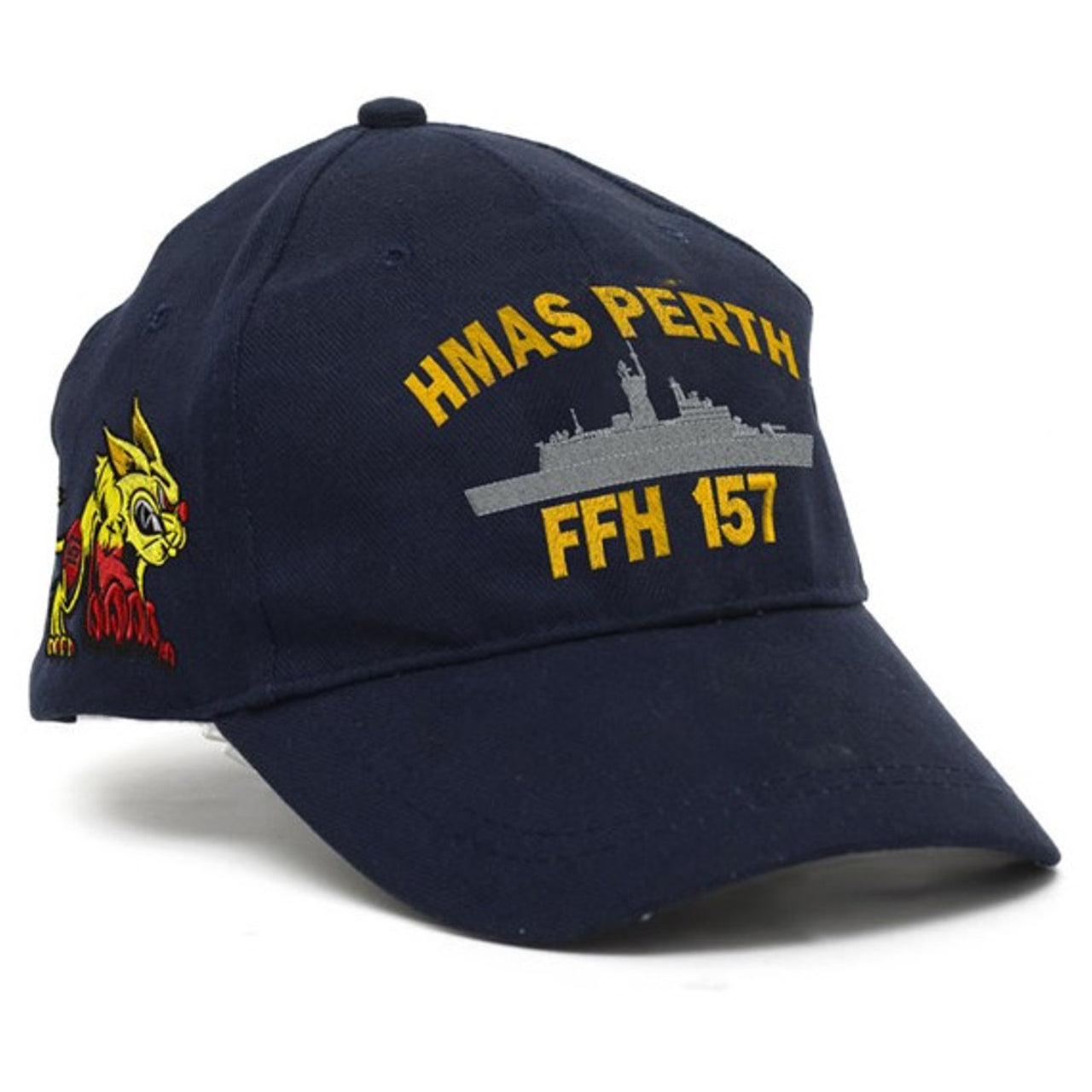 The HMAS Perth Policy Cap is a must-have accessory for military enthusiasts. Made from high-quality heavy brushed cotton, this cap features the prestigious Navy Ceremonial badge on the left side. www.moralepatches.com.au