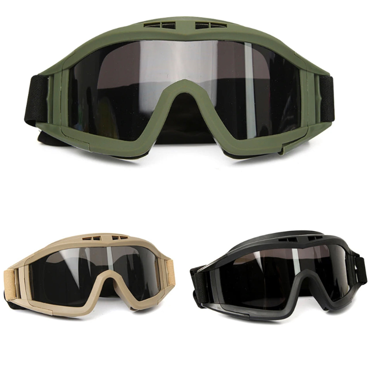 This Tactical Military Goggle Field Kit equips users for any battlefield. Crafted from durable PC material, it is available in black, army green, or sand colors and is the perfect size (20*10cm) for a range of operations. The kit includes 1 pair of goggles, 3 sets of lenses, and 1 portable glasses bag. Experience unparalleled protection and comfort with this Tactical Military Goggle Field Kit. www.moralepatches.com.au