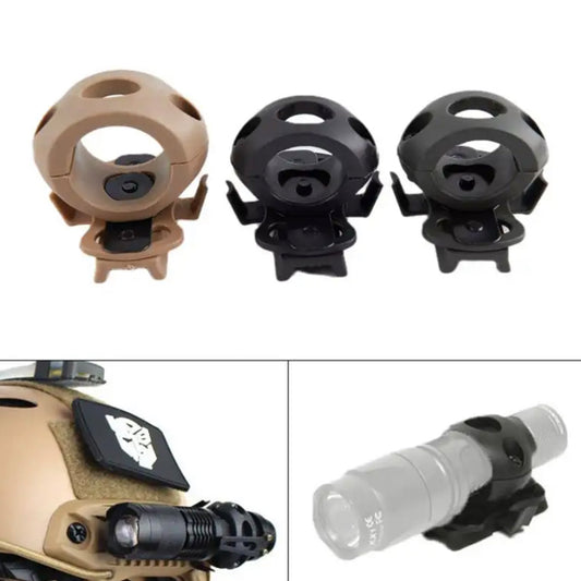 This Tactical Torch Holder is engineered for FAST helmet rails, letting you attach or detach lights with intense speed for varied helmet utilization. Experience instant mounting on the side of your helmet whenever you need it! www.moralepatches.com.au