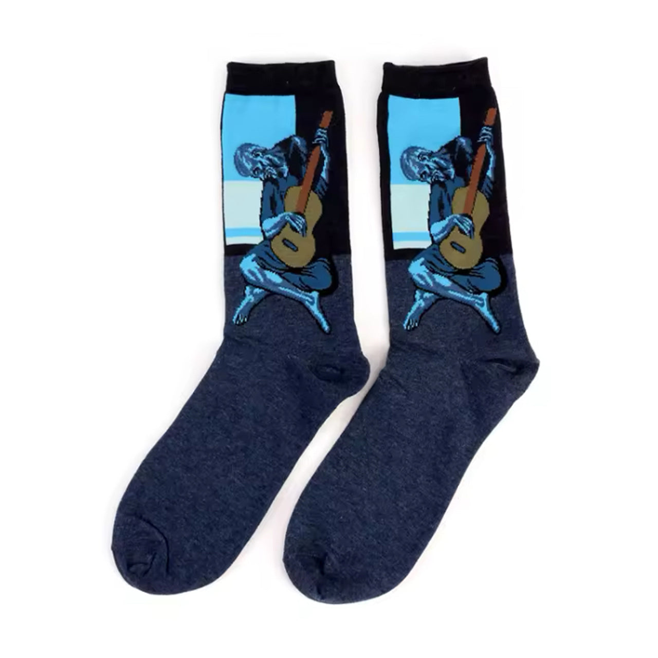 Step out in style and make a statement with our Blue Demon Guitar Player Socks - available in size EUR 36-43. Crafted from polyester and cotton, these socks not only offer supreme comfort but also boast a beautiful and vibrant design. The perfect gift for someone special or a treat for yourself, order your pair now! www.moralepatches.com.au