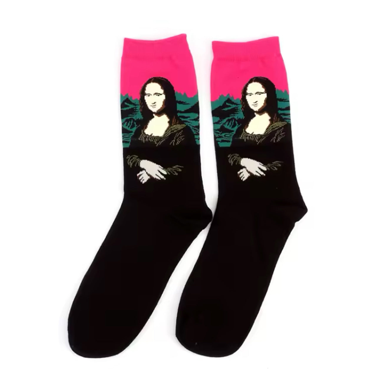 Step out in style and make a statement with our Portrait Pink &amp; Black Socks - available in size EUR 36-43. Crafted from polyester and cotton, these socks not only offer supreme comfort but also boast a beautiful and vibrant design. The perfect gift for someone special or a treat for yourself, order your pair now! www.moralepatches.com.au