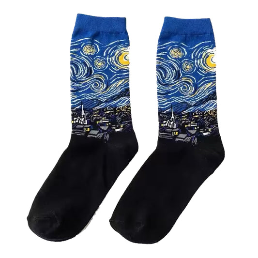 Step out in style and make a statement with our Oil Painting Art Grey Socks - available in size 2 to 8. Crafted from polyester and spandex, these socks not only offer supreme comfort but also boast a beautiful and vibrant oil painting design. The perfect gift for someone special or a treat for yourself, order your pair now! www.moralepatches.com.au