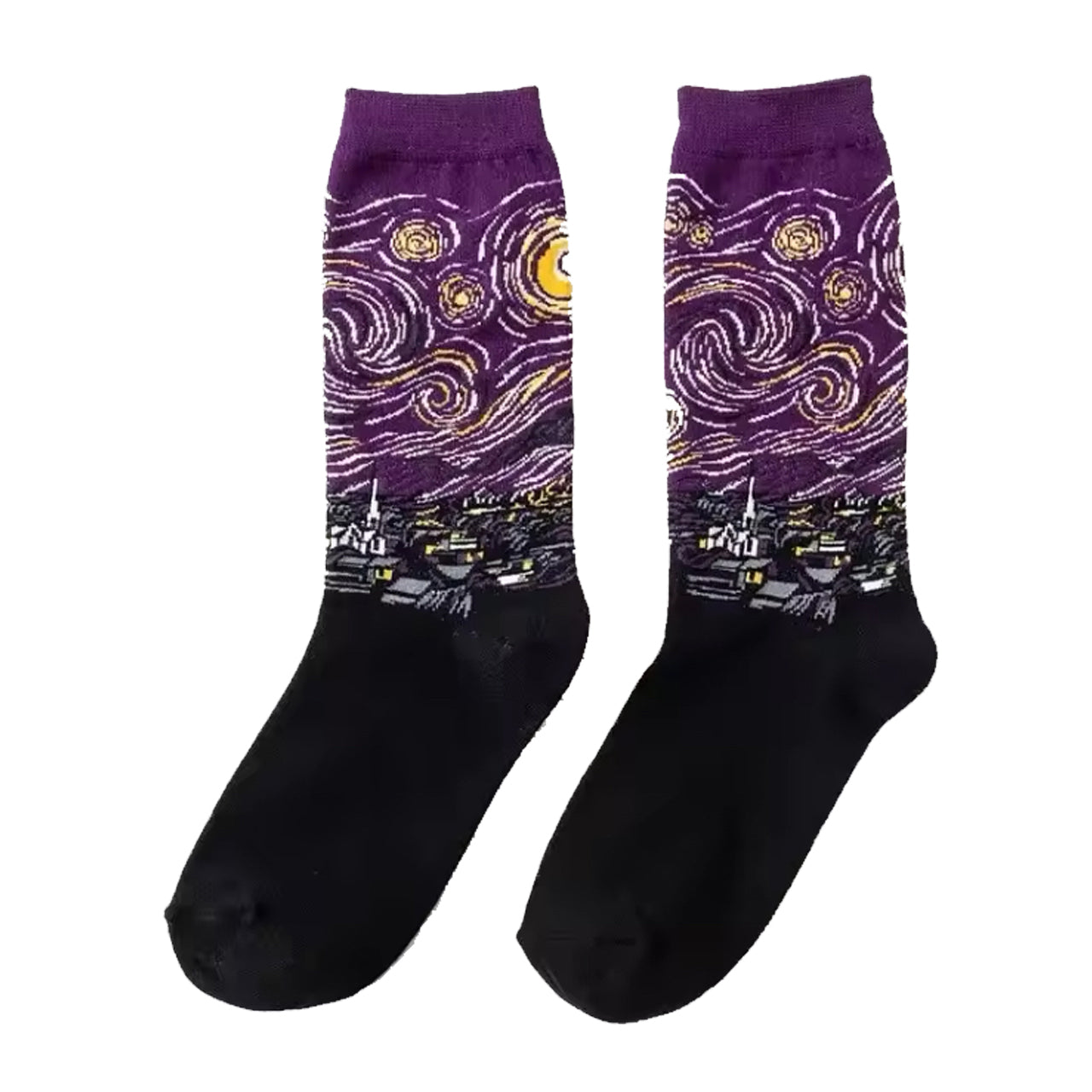 Step out in style and make a statement with our Oil Painting Art Purple Socks - available in size 2 to 8. Crafted from polyester and spandex, these socks not only offer supreme comfort but also boast a beautiful and vibrant oil painting design. The perfect gift for someone special or a treat for yourself, order your pair now! www.moralepatches.com.au