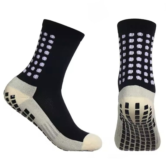 Step out in style and make a statement with our Anti-Slip Yellow &amp; Black Socks - available in size EUR 36-43. Crafted from polyester and cotton with silicone anti-slip dots, these mid-calf socks not only offer supreme comfort but also boast a beautiful and vibrant design. The perfect gift for someone special or a treat for yourself, order your pair now! www.moralepatches.com.au