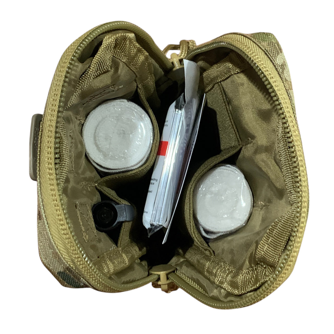 The compact AMCU medium medic pouch (18x12x8cm) is designed to be conveniently worn on your belt, tactical gear or easily slipped into your backpack. Plenty of space left in this pouch to add your essential medical items. Add a tourniquet pouch or other small pouch to the front and keep your required gear together in the one place. www.moralepatches.com.au