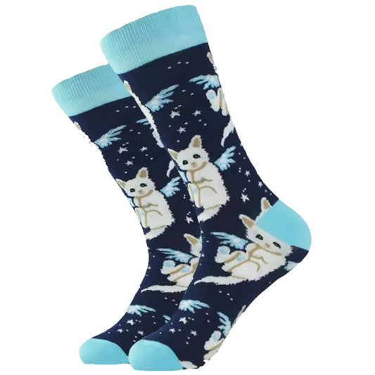 Step out in style and make a statement with our Cute Space Cats Socks - available in size EUR 35-44. Crafted from polyester and cotton, these socks not only offer supreme comfort but also boast a beautiful and vibrant design. The perfect gift for someone special or a treat for yourself, order your pair now! www.moralepatches.com.au