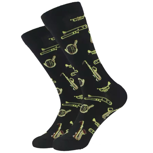 Step out in style and make a statement with our Musical Instruments Socks - available in size EUR 35-44. Crafted from polyester and cotton, these socks not only offer supreme comfort but also boast a beautiful and vibrant design. The perfect gift for someone special or a treat for yourself, order your pair now! www.moralepatches.com.au