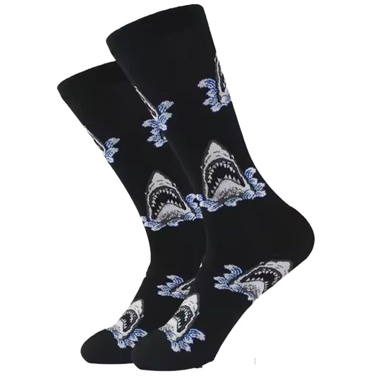 Step out in style and make a statement with our Black Shark Socks - available in size EUR 35-44. Crafted from polyester and cotton, these socks not only offer supreme comfort but also boast a beautiful and vibrant design. The perfect gift for someone special or a treat for yourself, order your pair now! www.moralepatches.com.au