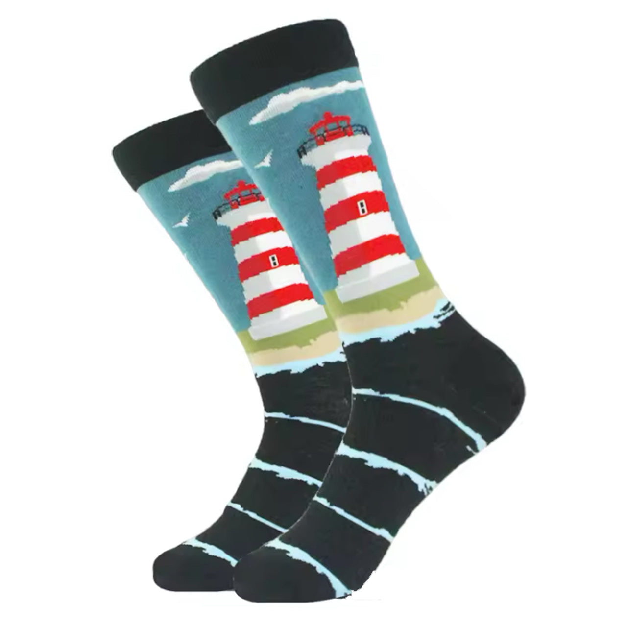 Step out in style and make a statement with our Lighthouse Socks - available in size EUR 35-44. Crafted from polyester and cotton, these socks not only offer supreme comfort but also boast a beautiful and vibrant design. The perfect gift for someone special or a treat for yourself, order your pair now! www.moralepatches.com.au