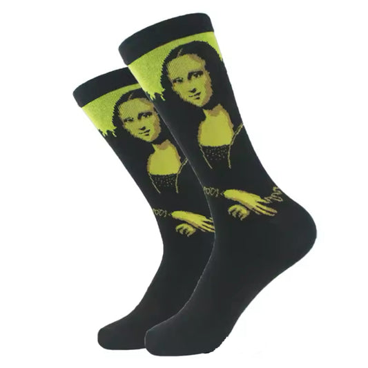 Step out in style and make a statement with our Mona Lisa Socks - available in size EUR 35-44. Crafted from polyester and cotton, these socks not only offer supreme comfort but also boast a beautiful and vibrant design. The perfect gift for someone special or a treat for yourself, order your pair now! www.moralepatches.com.au