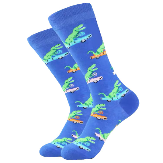 Step out in style and make a statement with our T-Rex Driving Socks - available in size EUR 35-44. Crafted from polyester and cotton, these socks not only offer supreme comfort but also boast a beautiful and vibrant design. The perfect gift for someone special or a treat for yourself, order your pair now! www.moralepatches.com.au